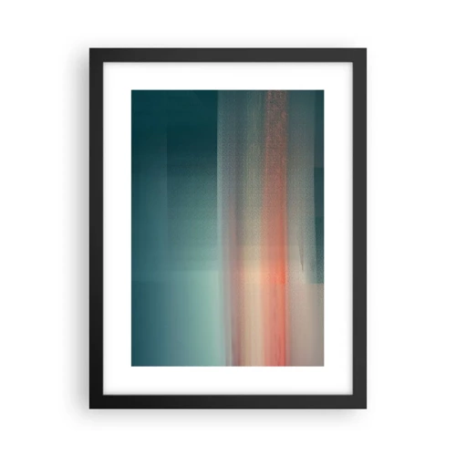 Poster in black frame - Abstract: Light Waves - 30x40 cm
