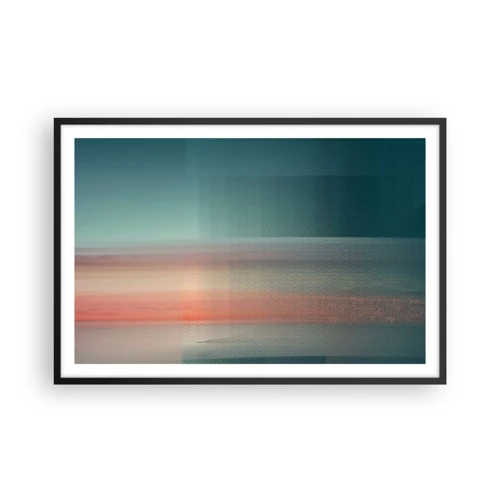 Poster in black frame - Abstract: Light Waves - 91x61 cm