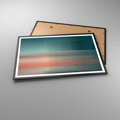 Poster in black frame - Abstract: Light Waves - 91x61 cm