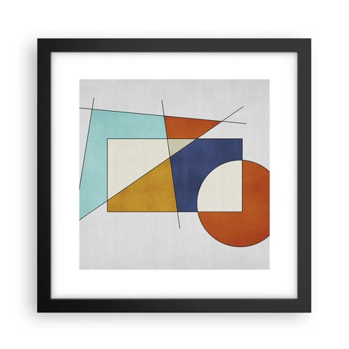 Poster in black frame - Abstract: Modernist Fun - 30x30 cm