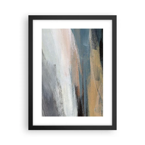 Poster in black frame - Abstract: Northern Landscsape - 30x40 cm