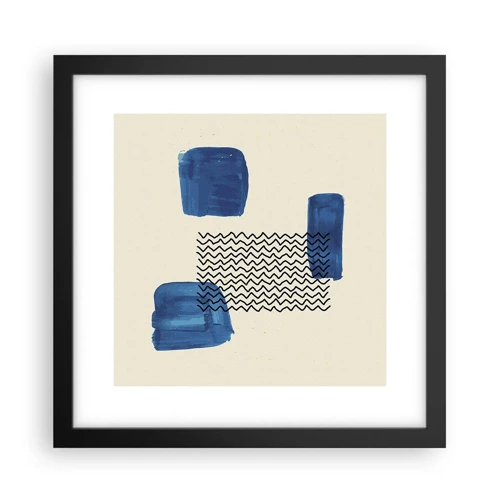 Poster in black frame - Abstract Quartet - 30x30 cm