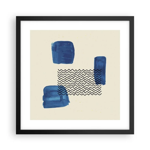 Poster in black frame - Abstract Quartet - 40x40 cm