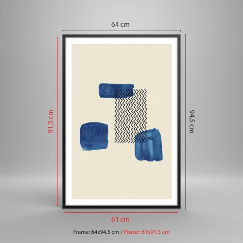 Poster in black frame - Abstract Quartet - 61x91 cm