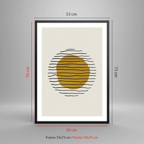 Poster in black frame - Abstract Shivering from Heat - 50x70 cm