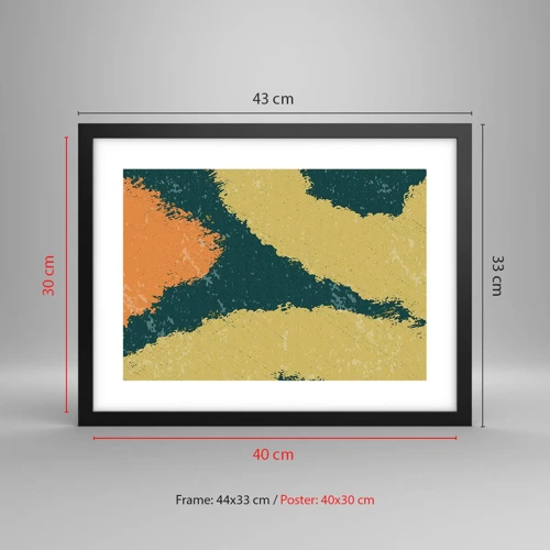 Poster in black frame - Abstract - Slow Motion - 40x30 cm