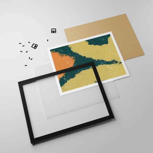 Poster in black frame - Abstract - Slow Motion - 40x30 cm