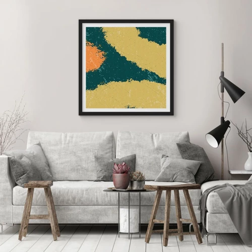 Poster in black frame - Abstract - Slow Motion - 40x40 cm
