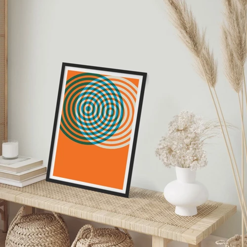 Poster in black frame - Abstract Variation on a Circle - 50x70 cm