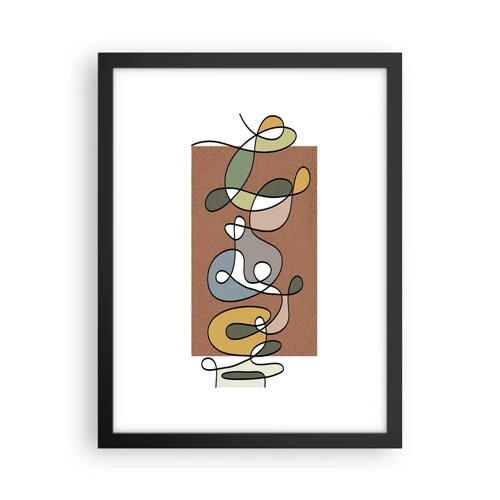 Poster in black frame - Abstract Worthy of a Smile - 30x40 cm