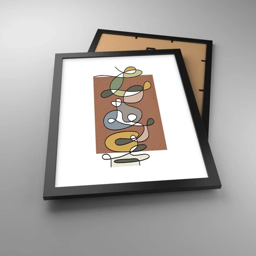 Poster in black frame - Abstract Worthy of a Smile - 30x40 cm