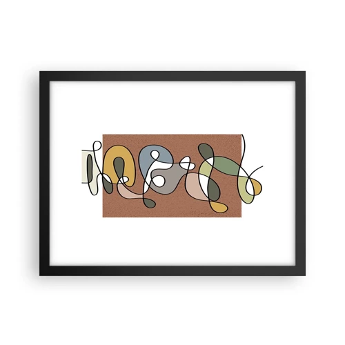 Poster in black frame - Abstract Worthy of a Smile - 40x30 cm