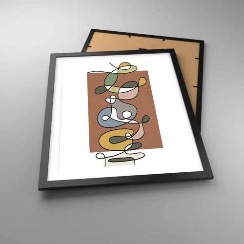 Poster in black frame - Abstract Worthy of a Smile - 40x50 cm