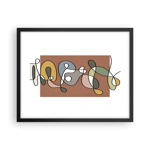 Poster in black frame - Abstract Worthy of a Smile - 50x40 cm