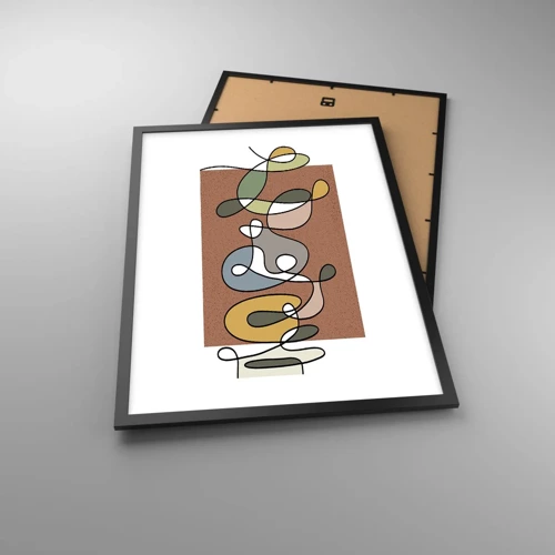 Poster in black frame - Abstract Worthy of a Smile - 50x70 cm