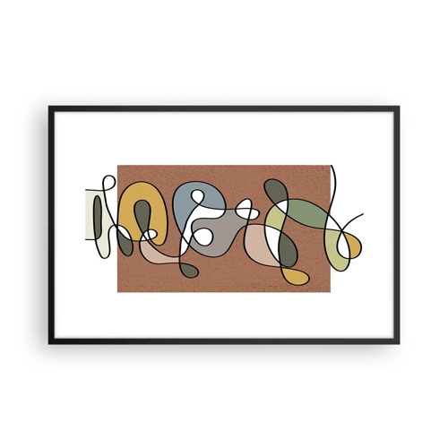 Poster in black frame - Abstract Worthy of a Smile - 91x61 cm