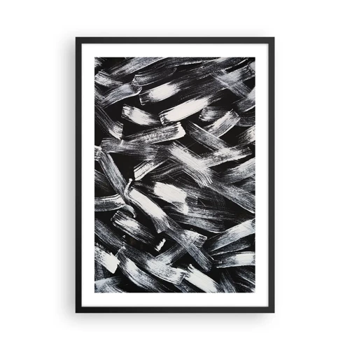 Poster in black frame - Abstract in Industrial Spirit - 50x70 cm