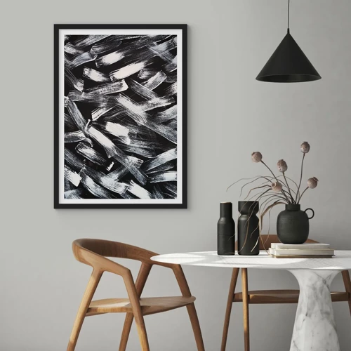Poster in black frame - Abstract in Industrial Spirit - 50x70 cm
