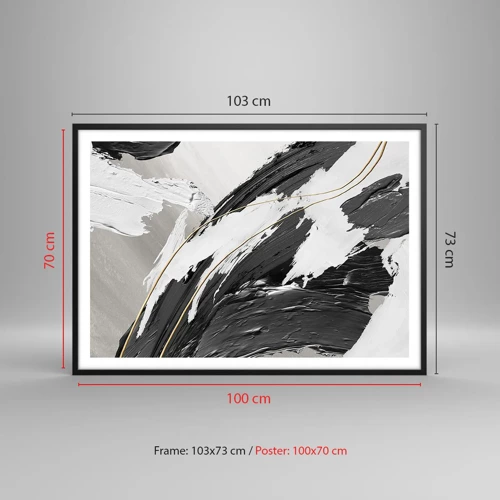 Poster in black frame - Abstract with Flair - 100x70 cm