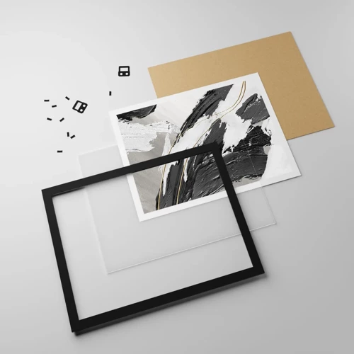 Poster in black frame - Abstract with Flair - 100x70 cm