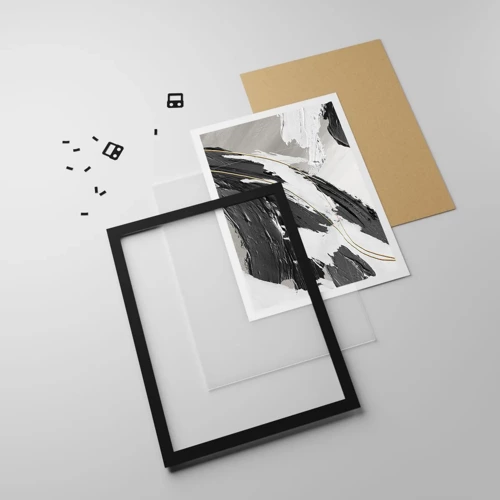 Poster in black frame - Abstract with Flair - 50x70 cm