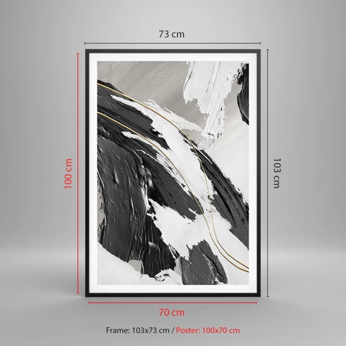 Poster in black frame - Abstract with Flair - 70x100 cm