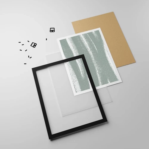 Poster in black frame - Abstrcat in Winter Climate - 50x70 cm