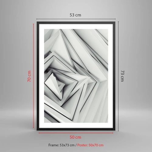 Poster in black frame - Acute Angles Budding - 50x70 cm