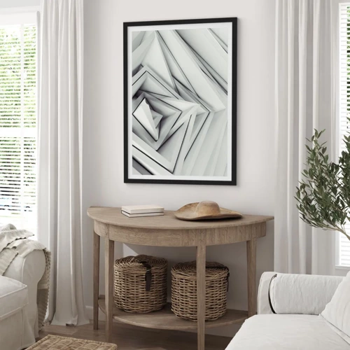 Poster in black frame - Acute Angles Budding - 50x70 cm