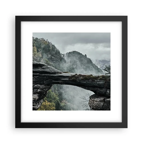 Poster in black frame - Adventure Is About to Start - 30x30 cm