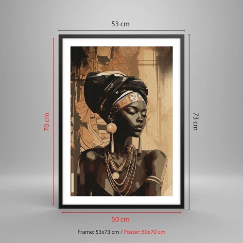 Poster in black frame - African Majesty - 50x70 cm