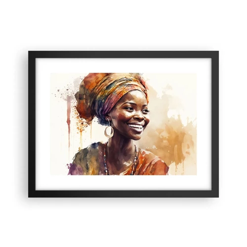 Poster in black frame - African Queen - 40x30 cm