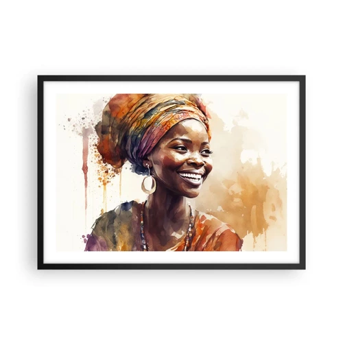 Poster in black frame - African Queen - 70x50 cm