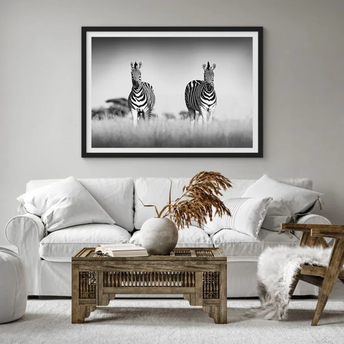 Poster in black frame - After All the World is Black and White - 70x50 cm