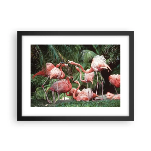 Poster in black frame - Afternoon Gossip - 40x30 cm