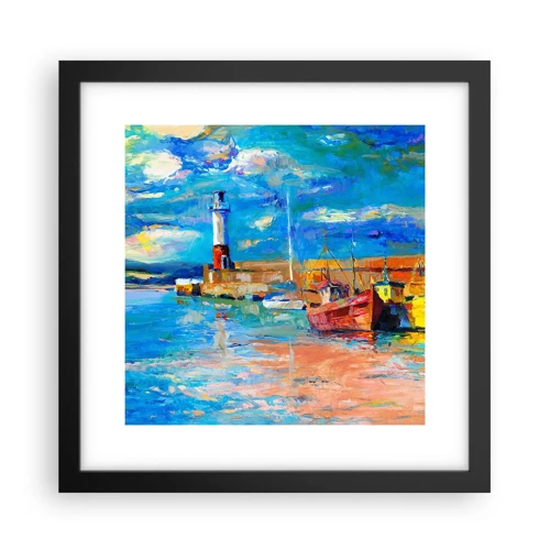 Poster in black frame - Afternoon in a Rainbow Bay - 30x30 cm