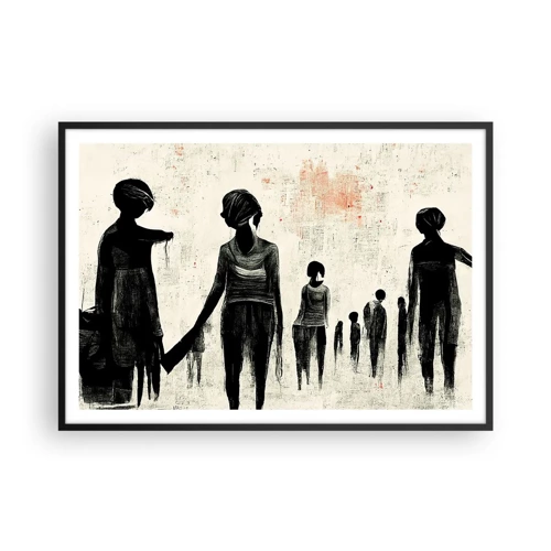 Poster in black frame - Against Solitude - 100x70 cm