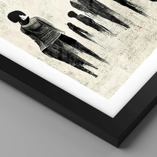 Poster in black frame - Against Solitude - 100x70 cm