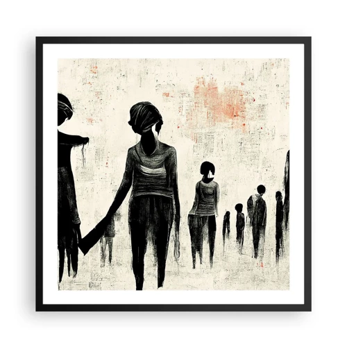 Poster in black frame - Against Solitude - 60x60 cm