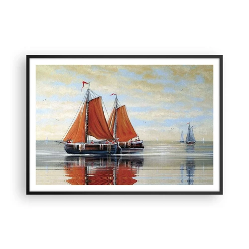 Poster in black frame - Ahoy, Sailor, Sail… - 100x70 cm