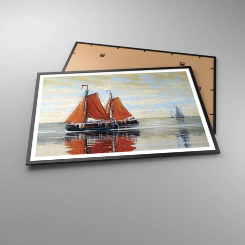 Poster in black frame - Ahoy, Sailor, Sail… - 100x70 cm