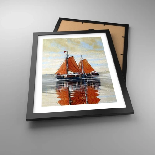 Poster in black frame - Ahoy, Sailor, Sail… - 30x40 cm