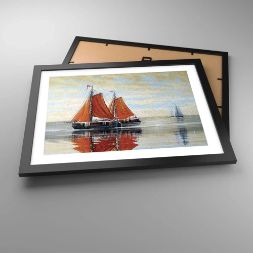 Poster in black frame - Ahoy, Sailor, Sail… - 40x30 cm