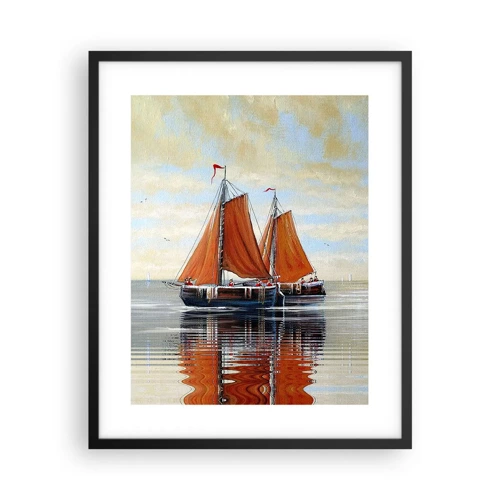 Poster in black frame - Ahoy, Sailor, Sail… - 40x50 cm