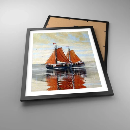 Poster in black frame - Ahoy, Sailor, Sail… - 40x50 cm