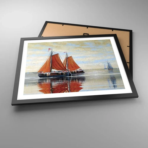 Poster in black frame - Ahoy, Sailor, Sail… - 50x40 cm