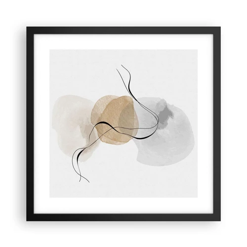 Poster in black frame - Air Beads - 40x40 cm