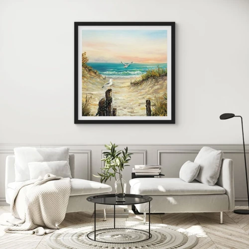 Poster in black frame - Airless Retreat - 30x30 cm