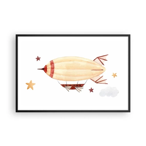 Poster in black frame - Airship - 91x61 cm