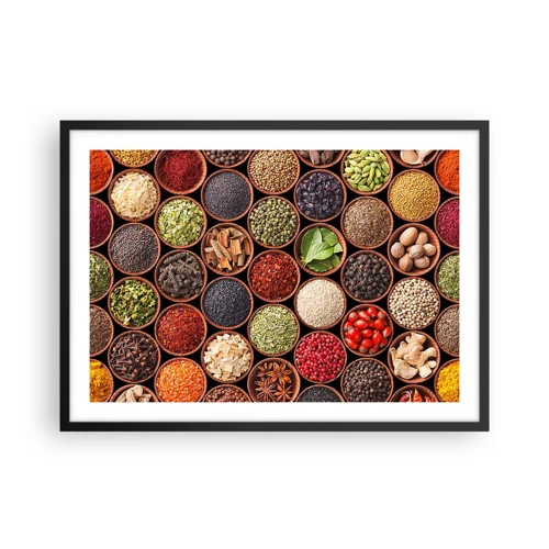 Poster in black frame - All Flavours of the World - 70x50 cm